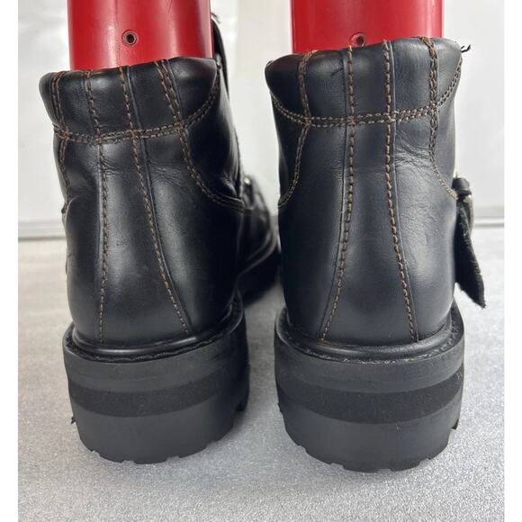 Vintage 1990\'s GBX Basics Genuine Leather Boots Men Size 9 Goth Rave Grunge main image 11